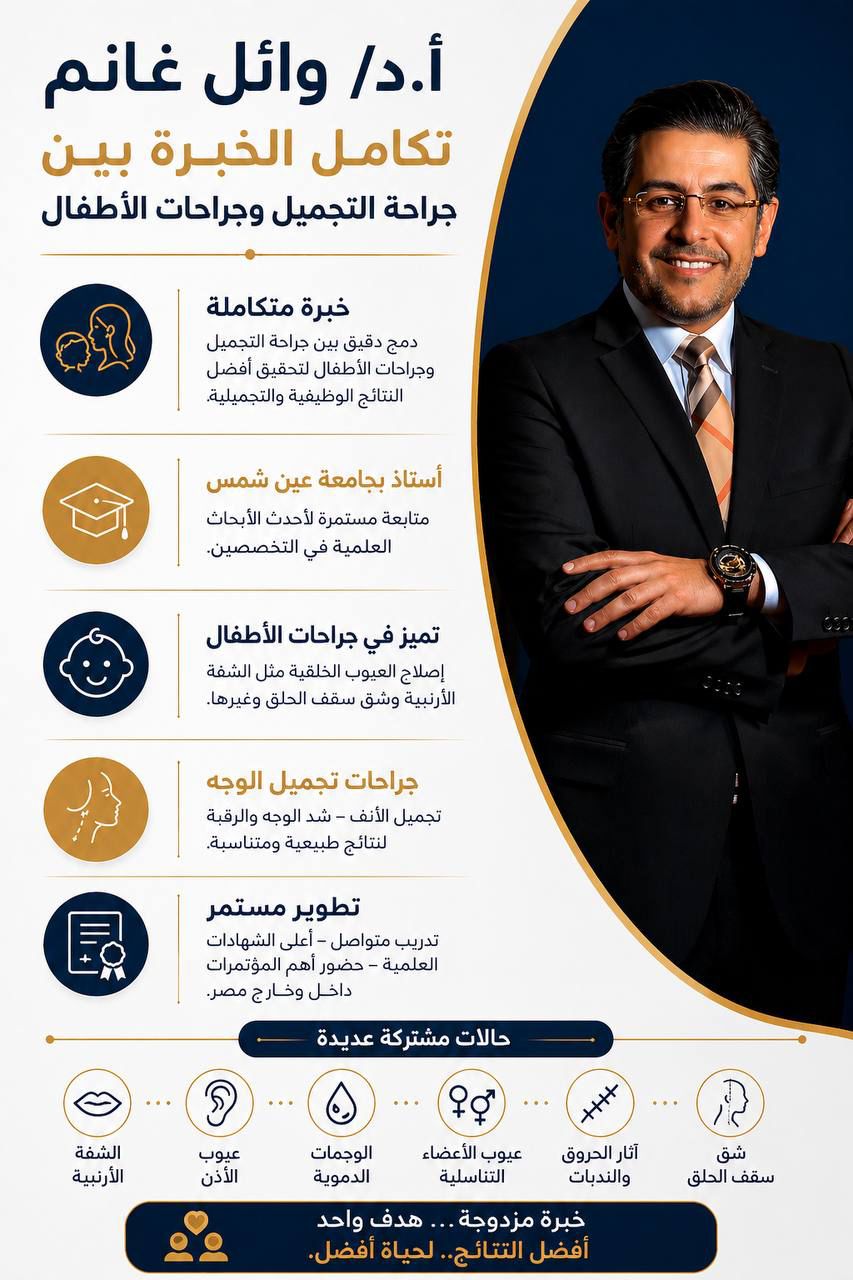 تكامل الخبرة بين جراحة التجميل وجراحات الأطفال